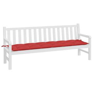 Coussin de banc de jardin extérieur en tissu Oxford rouge 78,7 x 19,7 x 2,8 pouces - Product Image 3