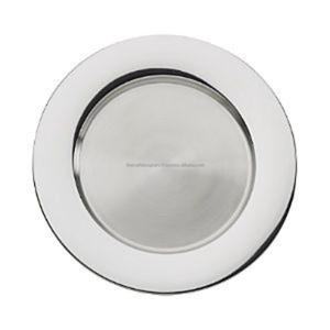Plaque de charge en acier inoxydable à bordure en relief Plaque décorative réutilisable en métal pour servir des aliments Hôtel Table d'affichage Faible poids - Product Image 5