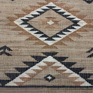 Handmade Modern Jute Area <b>Rug</b> Natural Woven <b>Boho</b> Kilim Carpet Solid Color Extra Thick PET Friendly Reversible Office Decor - Product Image 4