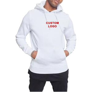 Sudadera con Capucha Blanca para Hombre con Logotipo Personalizado, Algodón French Terry, Estilo Casual para Otoño, Estampado Frontal, Corte Regular - Product Image 1