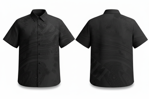 Chemise à manches courtes au design moderne, coupe confortable, motif abstrait élégant et personnalisé, chemise décontractée pour l'été, la plage et les soirées - Product Image 2