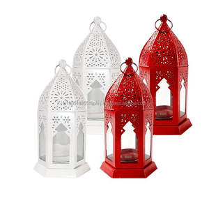 Lanterne en fer artisanale la plus vendue avec logo personnalisé, couleurs naturelles polies, décoration de Noël pour la maison, métal indien - Product Image 2