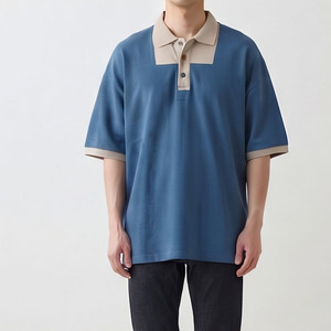 Camisas Polo con Cuello Camisero para Hombre, Manga Corta, Botones, Ligeras, Estilo Urbano de Verano - Product Image 2
