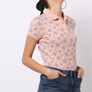 เสื้อยืดผู้หญิงลำลองสั่งทำโลโก้ขายส่ง คุณภาพสูง ผลิตจากวัสดุถักแบบระบายอากาศ เป็นมิตรกับสิ่งแวดล้อม แขนสั้น - Product Image 3