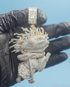 Colgante Moderno de Moissanita Estilo Hip Hop, Plata de Ley 925 Sólida con Baño de Oro Rosa Amarillo, Unisex, Sin Níquel, Sin Plomo - Product Image 5