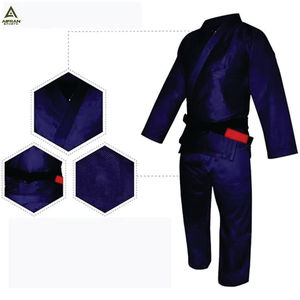 Uniforme de Taekwondo Azul AIFRAN con Cinturón Negro, Transpirable, de Poliéster/Algodón, Unisex, para Entrenamiento de Artes Marciales - Product Image 4