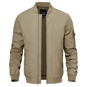 Chaqueta Bomber para Hombre, Cuello Acanalado, Cierre de Cremallera, Tela de Poliéster, Logotipo Personalizado, Precio Directo de Fábrica, MOQ Bajo, Envío a Todo el Mundo - Product Image 6