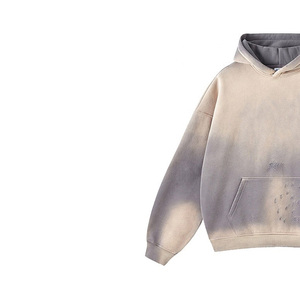 เสื้อฮู้ดดี้ผ้าฝ้าย 360GSM สไตล์สตรีทแวร์ วินเทจ ล้างสีแบบแอซิดวอช แต่งขาดๆ แบบคัสตอม เสื้อฮู้ดดี้เปล่าเนื้อหนา สำหรับวิทยาลัย ขายส่ง - Product Image 3