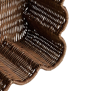 Wholesale Scalloped Rattan Storage <b>Basket</b> Eco-Friendly <b>Wicker</b> Tray For Tabletop Decor Premium Vietnam Rattan Organizer - Product Image 5