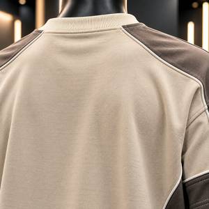 Men's <b>Raglan</b> <b>Sleeve</b> <b>T</b>-<b>Shirt</b> O-Neck Breathable Cotton Jersey Oversized Fit Quick Dry 220g Front Logo Printed - Product Image 5