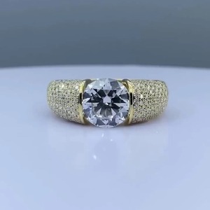 Anillo de Diamantes Cultivados en Laboratorio de Diseño Moderno, 3.00ct, Corte Redondo, con Certificado IGI y Claridad VVS-VS, para Hombre y Mujer - Product Image 1