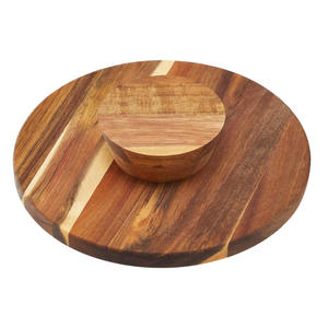 Soporte Redondo para Pasteles de Madera Natural Sólida Hecho a Mano, Diseño Elevado, Ecológico, para Exhibición de Cupcakes y Servicio de Repostería, Solo Lavar a Mano - Product Image 6