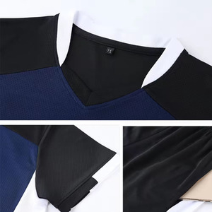 ชุดเสื้อวอลเลย์บอลคอวี แขนสั้น ตัดต่อสี ระบายเหงื่อได้ดี 100% โพลีเอสเตอร์ ปรับแต่งชื่อ/หมายเลขทีมได้ สำหรับนักกีฬา - Product Image 4