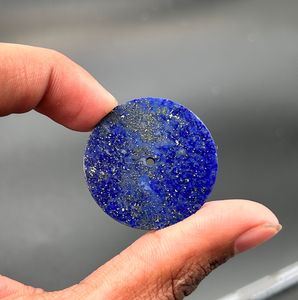 Esfera de Reloj de Lapislázuli Azul Natural de A K Gems, 31.50 mm, Redonda, Pulida por un Lado, Modelo ETH-1004 de Rajasthan - Product Image 3