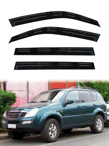 Nẹp che nắng kính chắn gió trong suốt màu đen Acrylic Slimline GCS SsangYong Rexton 2001-2017 SY1043, kèm băng dính 3M - Product Image 2