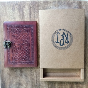 Premium Conifer Handmades Boxed Leather Journal Handmade Embossed Folding <b>Notebook</b> Gift Box Antique Imitation Vintage Writing - Product Image 3
