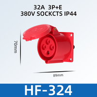 Connecteurs de Prises Industrielles Mâle-Femelle HFE 3P+E 4 Broches 380V 32A IP44/IP67 50/60Hz