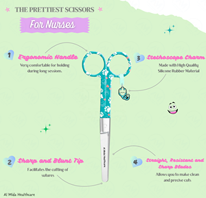 Ciseaux Mayo à motif de patte de 5 pouces, ciseaux chirurgicaux en acier inoxydable, nouvel emballage premium - Product Image 2