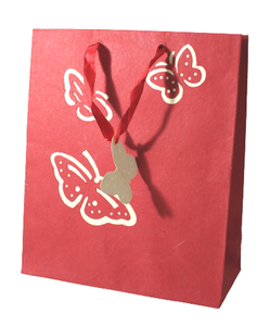 Sacs en papier personnalisés Camleon Exports BAG000068, emballage écologique pour les achats, poignée Flexiloop, sac en papier kraft, impression à l'écran - Product Image 3