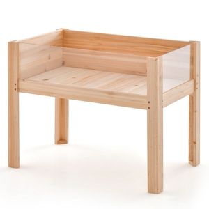 Jardinera Elevada de Madera de 30/47 Pulgadas para Cultivar Verduras y Flores, Construcción Resistente para Jardín - Product Image 1