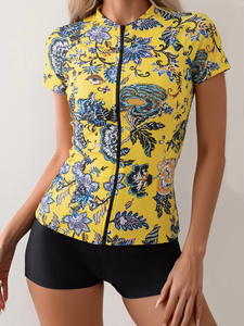 Compression Short Sleeve Rash Guard for Women Spandex Cool Best Fishing <b>Wetsuit</b> for Women Sexy Swimwear Rash Guard - Product Image 5