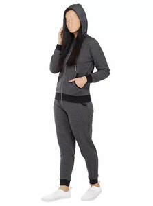Conjunto Deportivo de 2 Piezas para Mujer, Corte Ajustado, Invierno 2026, Sudadera con Logotipo Personalizado, Pantalones Deportivos para Gimnasio, Transpirable, 65% Algodón - Product Image 2
