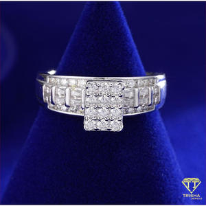 Bague de mode en argent sterling 925 de qualité supérieure avec diamant Moissanite, design moderne à accent carré pour les grossistes en bijoux - Product Image 2