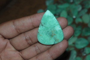 Haute qualité 100% chrysoprase naturelle lâche mélange de pierres précieuses forme fine chrysoprase Cabochon fabrication de bijoux OEM disponible - Product Image 4