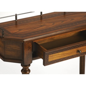 Classic Console <b>Table</b> Made Of Mahogany Wood High Quality With <b>Brown</b> Finishing For Indoor Use. - Product Image 3