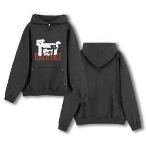 Sweat-shirts à capuche unisexes de luxe en molleton de coton avec impression de logo personnalisé, 400 GSM, poids lourd, sans cordon, pour hommes - Product Image 1