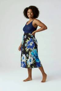 Women's Halter Neck Floral Print Knee-Length A-Line <b>Loose</b> Rayon Natural Waist Bohemian Casual Eco-Friendly Breathable <b>Dress</b> - Product Image 4