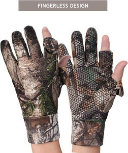 Guantes de Caza de Camuflaje para Hombre, Dedos Completos o Sin Dedos, Antideslizantes, Impermeables, Aislantes, de Poliéster, Tácticos, para Tiro con Arco - Product Image 2