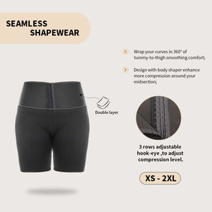 Pantalones Moldeadores de Cintura Alta para Mujer, Negros, Transpirables, de Punto Suave, Elásticos, Control de Cintura, Shorts Elegantes, Ropa Interior Moldeadora - Product Image 2