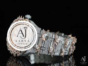 นาฬิกาข้อมือสแตนเลสสตีลหรูหรา AARVA JEWELS ขนาด 40 มม. หน้าปัดอนาล็อก คริสตัลแซฟไฟร์ สายรัดแบบผีเสื้อขนาด 20 มม. แฟชั่นสำหรับทุกเพศทุกวัย ดีไซน์โดดเด่น ระบบควอตซ์ - Product Image 2