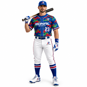 Uniforme de Béisbol de Alta Calidad con Logotipo Personalizado, Secado Rápido, Absorción de Humedad, Servicio OEM, Diseño de Uniforme de Béisbol al por Mayor - Product Image 3
