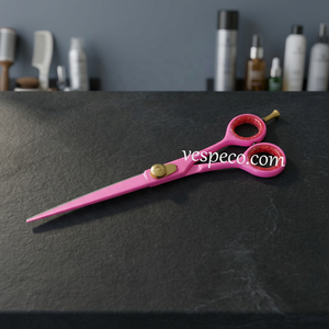 กรรไกรตัดแต่งขนสัตว์เคลือบสีชมพู - Product Image 1