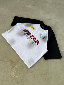 เสื้อยืดแร็กแลนพิมพ์ลายหัวกะโหลก คอตตอน แบรนด์นิวสตาร์ การ์เมนท์ส ปี 2026  โลโก้ด้านหน้า สไตล์สตรีทแวร์ลำลอง - Product Image 1