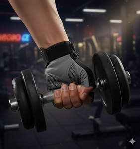 REXFIT Half <b>Finger</b> Gym Gloves PU Leather Moisture Wicking Breathable Adjustable Wrist <b>Strap</b> Unisex Weight Lifting Fitness - Product Image 3