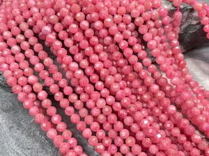 Cuentas Redondas Facetadas de Rodonita Brasileña Natural de 2mm 3mm 4mm, Cuentas Pequeñas de Piedras Preciosas para Pulseras, Collares y Joyería DIY - Product Image 6