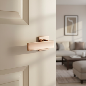 Brass Door <b>Handle</b> Set with Mortise <b>Lock</b> | Designer Lever <b>Handles</b> in Antique, Black, Graphite & Gold Finish for Interior Doors - Product Image 3