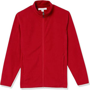 <b>Men's</b> Winter Burgundy Eco-Friendly Breathable Windproof Quilted <b>Jacket</b> Stand Collar Zipper Closure Cotton <b>Lined</b> Polyester Shell - Product Image 1