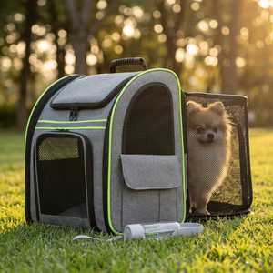 Mochila Expandible para Gatos y Perros Pequeños, Bolsa de Viaje Transpirable para Mascotas, Plegable, con Gran Espacio y Correas para los Hombros - Product Image 4