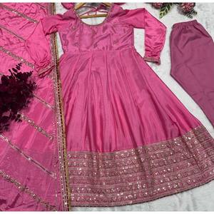 Conjunto de Vestido de Fiesta para Mujer de Diseñador con Elegante Dupatta - Product Image 6