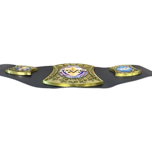 OEM Custom Champion Belt Championship Wrestling Boxing MMA Title Belt Premium Leather Strap Gold <b>Metal</b> <b>Plates</b> Logo Branding - Product Image 4