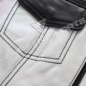 Chaleco de Cuero Genuino Estilo Motociclista para Mujer 2026, Chaqueta sin Mangas de Dos Colores, Forro Interior de Satén Ecológico - Product Image 4