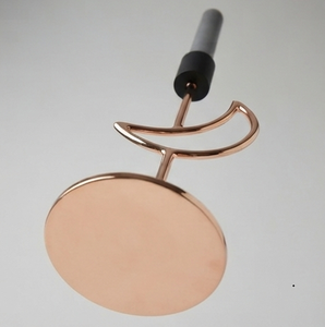 Porte-bougie en métal en forme de croissant de lune avec coupelle noire et support doré rose pour la décoration de la maison - Product Image 5