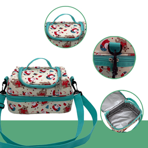Sac à déjeuner isotherme double couche personnalisé pour Noël, sac bandoulière, conteneur isotherme pour pique-nique, camping, voyage - Product Image 3