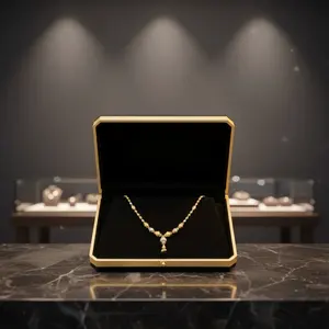 Collar de Cuentas de Dos Tonos para Mujer, Joyería Tradicional Elegante con Cadena Larga y Diseño de Colgante Exquisito, Dorado y Plateado - Product Image 2