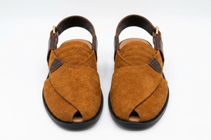 Mules en daim marron pour homme, bout pointu, sangle à boucle, style classique, sandales toutes saisons - Product Image 2