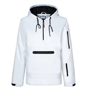 Chaqueta de Esquí y Snowboard con Capucha y Media Cremallera, Anorak Gris Camuflaje Negro, Aislamiento Sintético, Cierre de Cremallera, Bolsillos, Tecnología Gore-Tex - Product Image 1